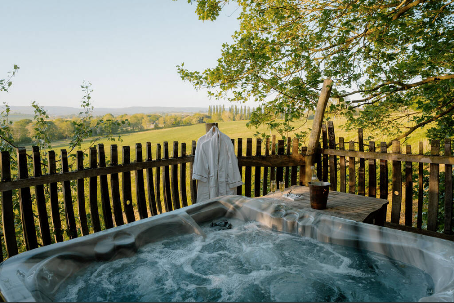 York glamping hot tub perfect for family holiday Yorkshire. 